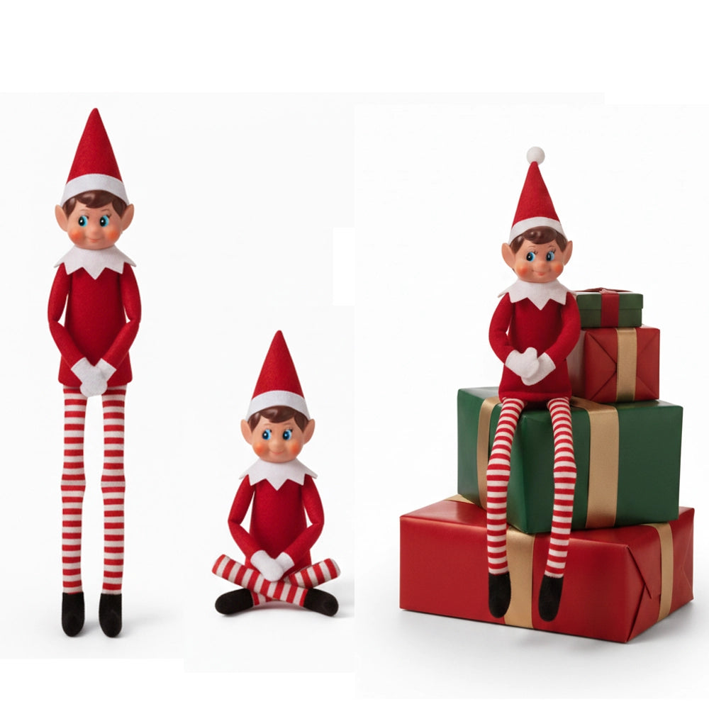 Holiday Ornament 14" Christmas Elf Plush Set – Classic Shelf Elves