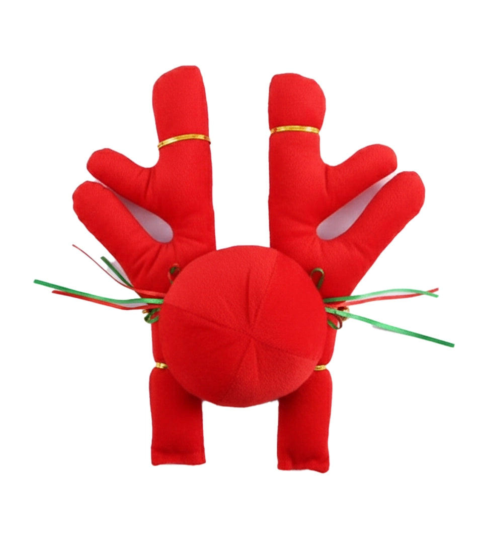 Christmas Car Red Reindeer Antler Decoration Set – 3-Piece Holiday Car Accessory | 11" x 16"