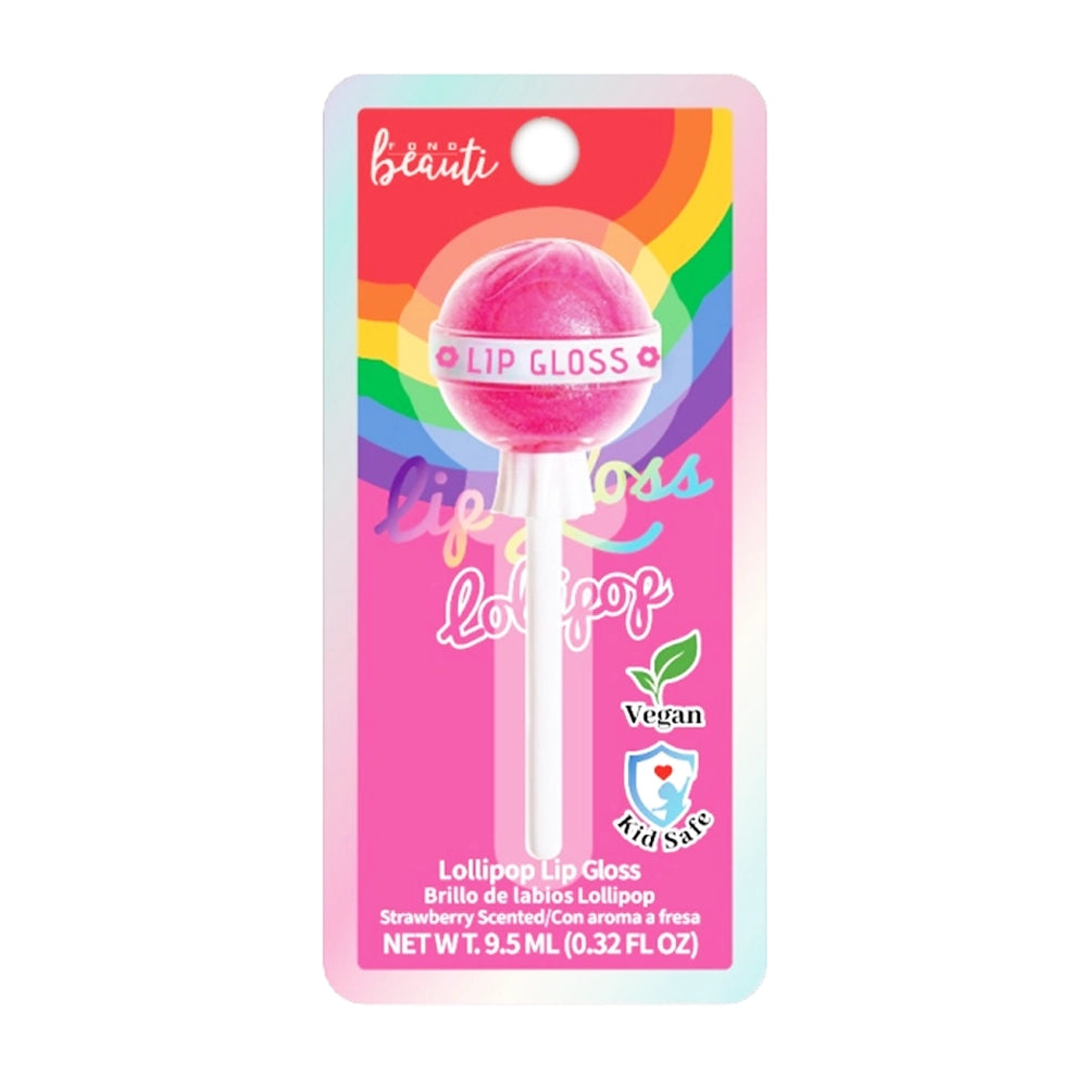 Sweet & Shine: Lollipop-Shaped Strawberry Lip Gloss – Vegan & Kid-Safe (XP218)