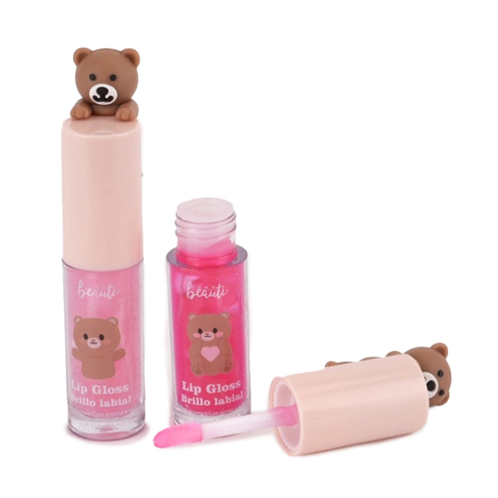 Best Friends Lip Gloss Duo – Adorable 3D Bear Topper Shimmer Set (XP265)