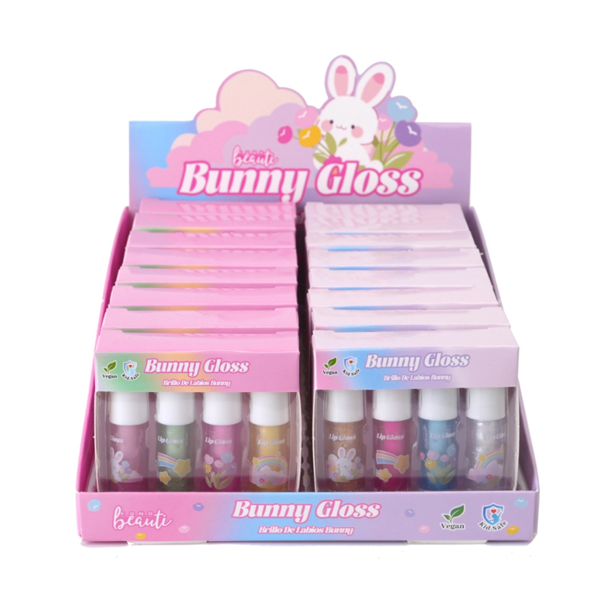 Beauti Bunny Gloss Kids' Lip Gloss Set – 4-Pack Scented Gloss Collection XP274
