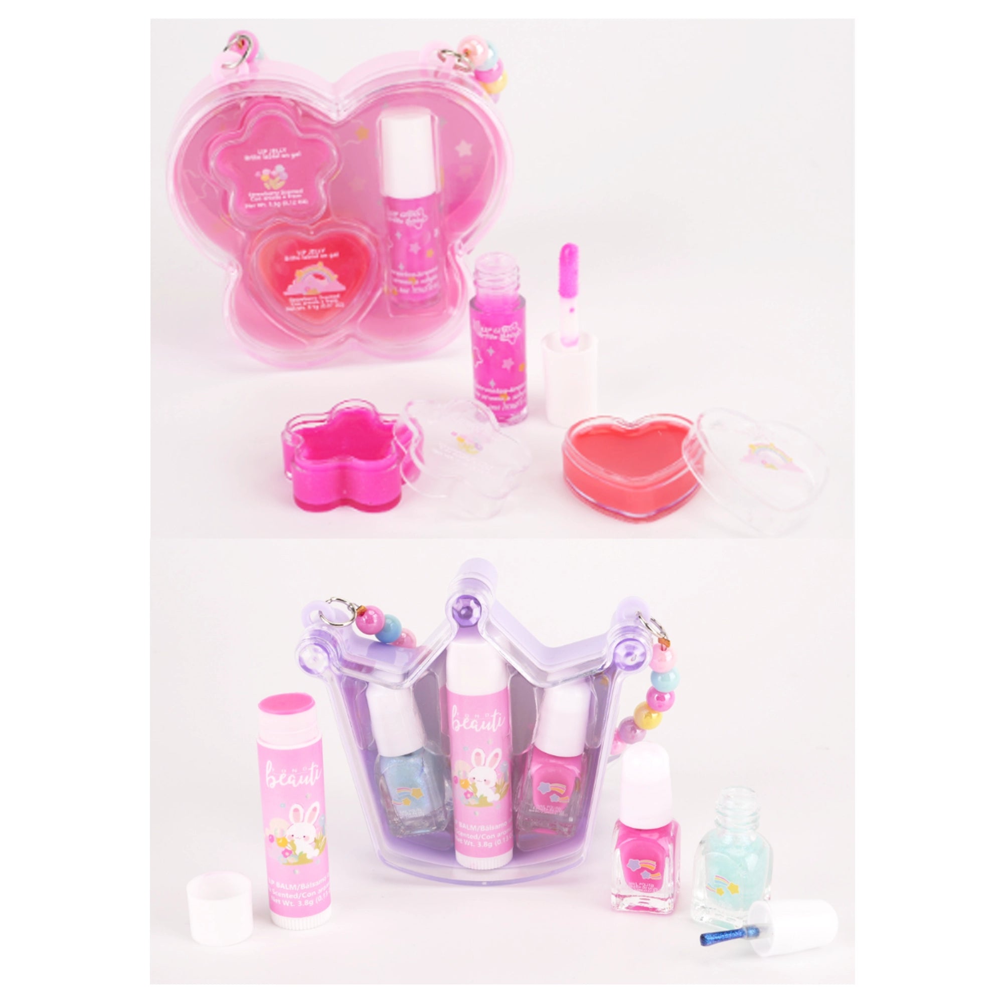 Kids’ Charm Makeup Set – Vegan & Kid-Safe Beauty Kit with Lip Gloss & Nail Polish (XP278)