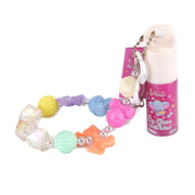 Sparkly Charm Lip Gloss Keychain - Colorful Beaded Accessory for Kids (XP336)