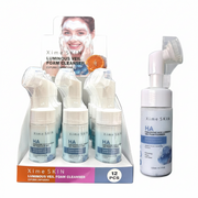 Xime SKIN HA Hyaluronic Acid Luminous Veil Foam Cleanser with Brush Head – Hydrating Facial Cleanser Bulk Set