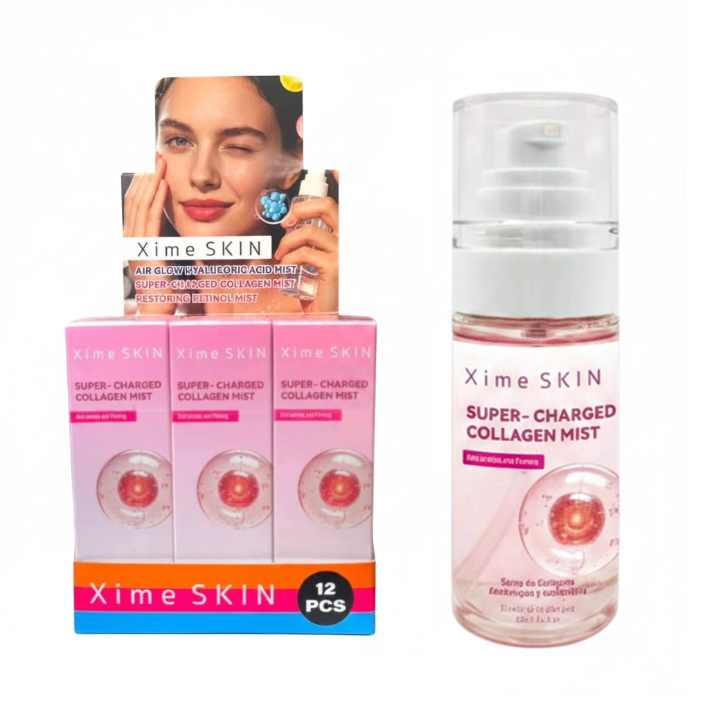 Xime SKIN Super-Charged Collagen Facial Mist – Hydrating Anti-Wrinkle & Firming Spray (12-Piece Display)