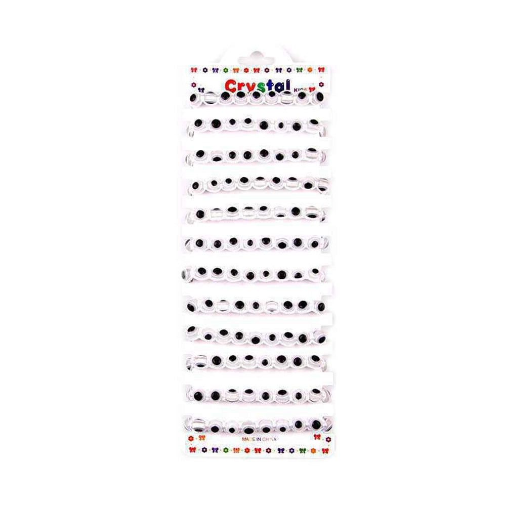 White Evil Eye Macrame Bracelet Anklet – Adjustable Protection Jewelry (12pc) (YBT-4844W)
