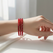 Crystal Beaded Stretch Bracelets Multi-Pack | Faceted Glass Beads for Jewelry Retailers (YBT-4961)