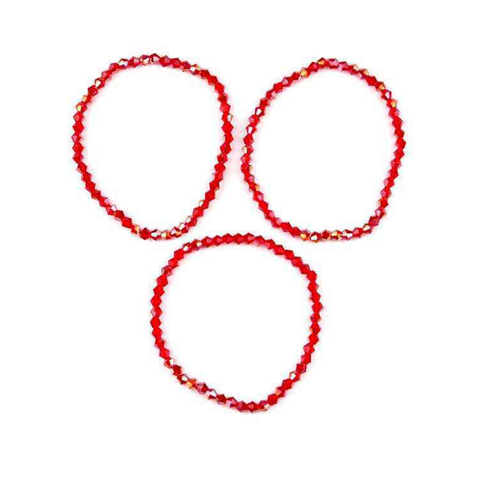 Crystal Beaded Stretch Bracelets Multi-Pack | Faceted Glass Beads for Jewelry Retailers (YBT-4961)