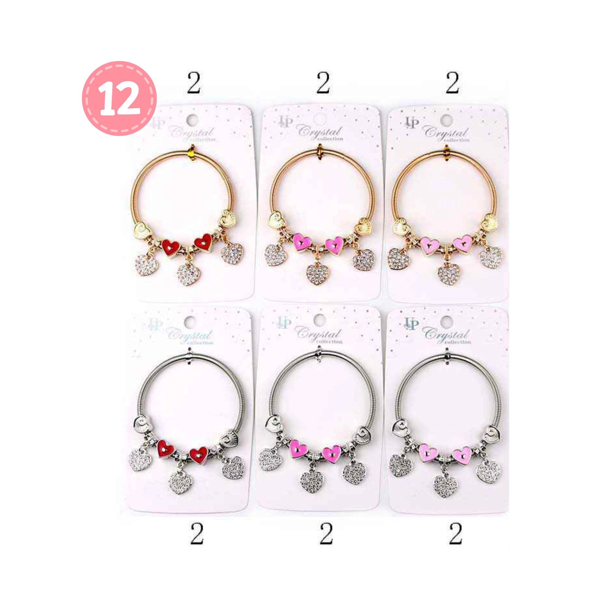 Sweetheart Bangle Charm Bracelet