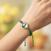San Judas Tadeo Green Braided Bracelets Bulk Pack (12-Count) - Adjustable St. (YBT-5390)