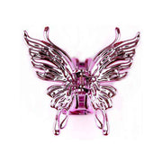 Glam Jumbo Pink Metallic Butterfly Hair Claw Clip | 11CM
