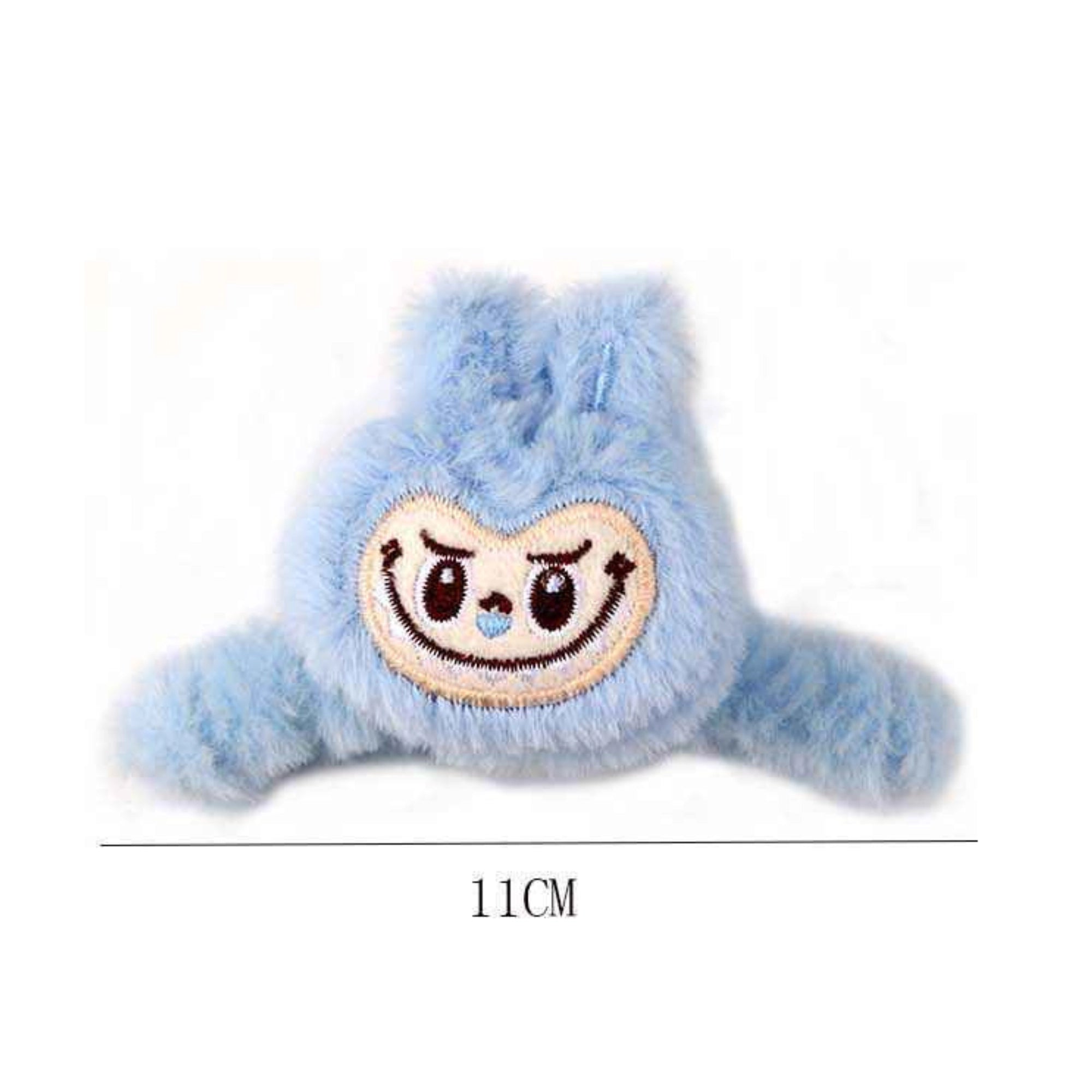 Fuzzy Blue Monster Hair Claw | Plush Kawaii Statement Clip