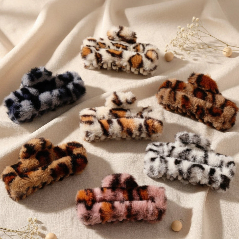 Cozy Chic Faux Fur Claw Clips: The Ultimate Statement Hair Accessory