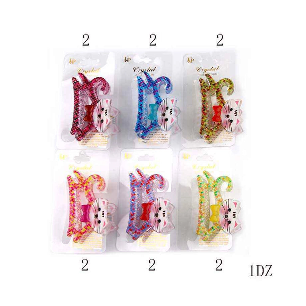 Adorable Cat-Shaped Hair Claw Clip – 7cm Decorative Resin Kitty Hair Clamp for Women & Girls (YCP-3811)