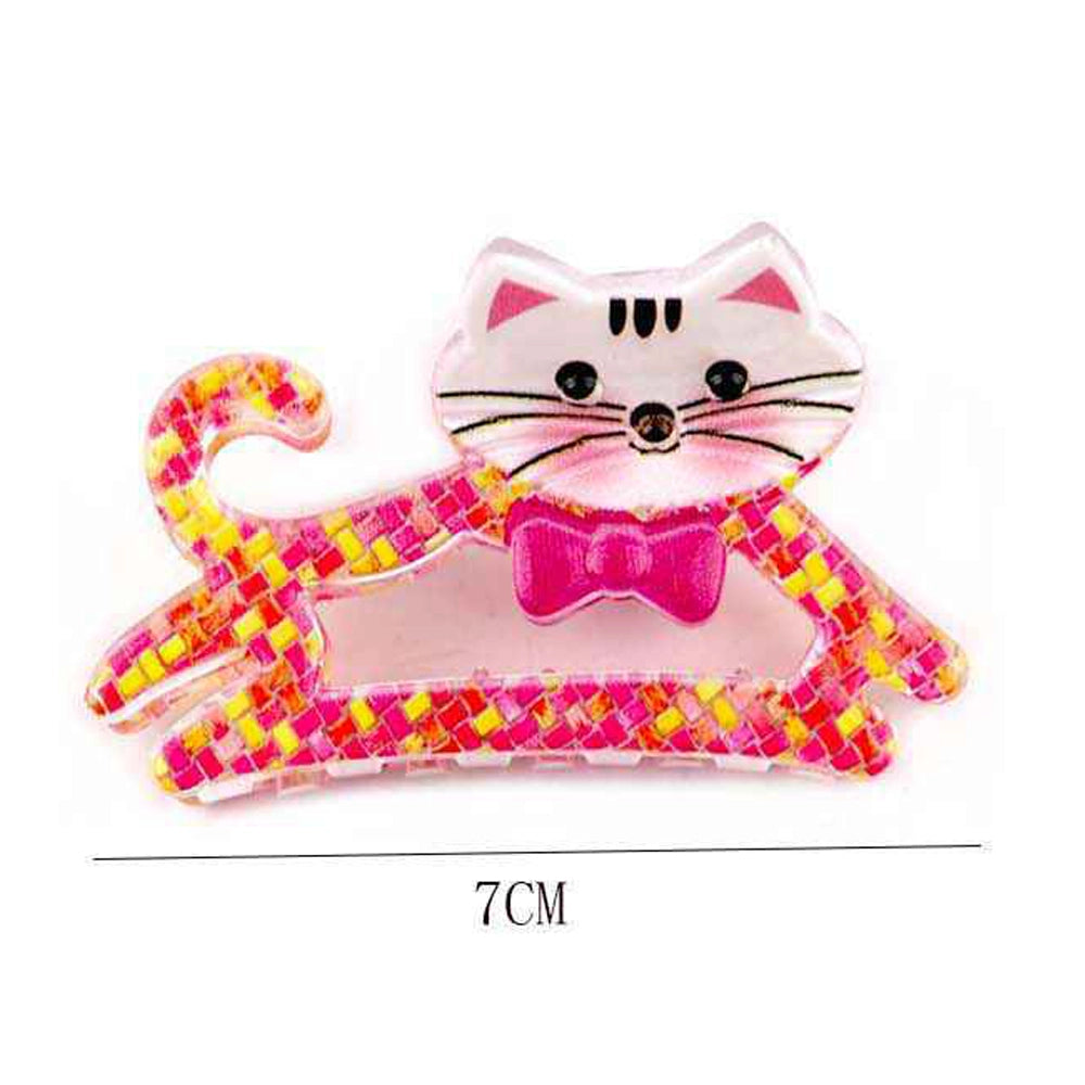 Adorable Cat-Shaped Hair Claw Clip – 7cm Decorative Resin Kitty Hair Clamp for Women & Girls (YCP-3811)