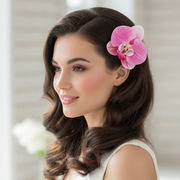 Orchid Flower Hair Clip - Artificial Tropical Hair Accessory (12-Pack)