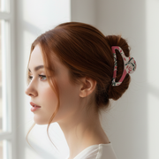 Floral & Fruit Print Hair Claw Clip Set 12pcs– 10cm Large Non-Slip Decorative Claw Clips for Women 12-Piece (YCP-3922)