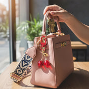 Cute Acrylic Cherry Keychain – Translucent Fruit Bag Charm, Color-Matched Lobster Clasp, Kawaii Coquette Backpack Pendant & Purse Accessory (YNV-1711)