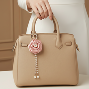 Elegant Rose Flower Hair & Clothing Clip with Pearl Dangle – Wholesale 12-Piece Assortment (YNV-1726E)