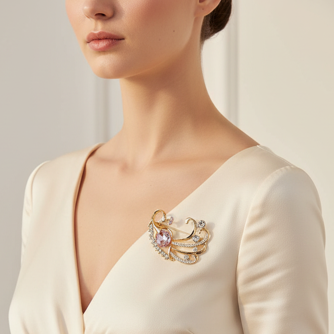 Elegant Crystal Peacock Brooch Pins for Women – 12-Piece Rhinestone Animal Lapel Pin Bulk Set, Vintage Gold & Silver Filigree Jewelry for Weddings, Bouquets, and Party Favors (YNV-1735)