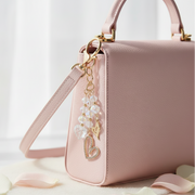 Crystal Heart Keychain & Bag Charm – Sparkling Iridescent Beaded Keyring Accent (Gold & Silver Finish) (YNV-1758)