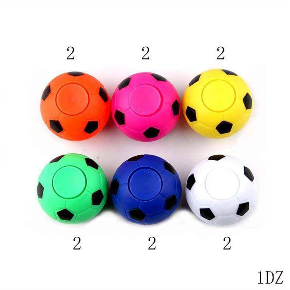 12 Count Wholesale Mini Soccer Ball Fidget Spinners – Assorted Colors (Item YNV-1808)