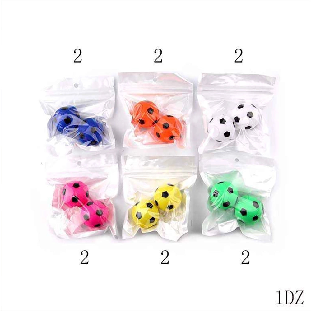 12-Piece Mini Soccer Ball Fidget Spinners (3.5cm) – Colorful Clicker Finger Gyro Sensory Toys for Stress Relief, Kids Party Favors, Goodie Bag Fillers (YNV-1809)