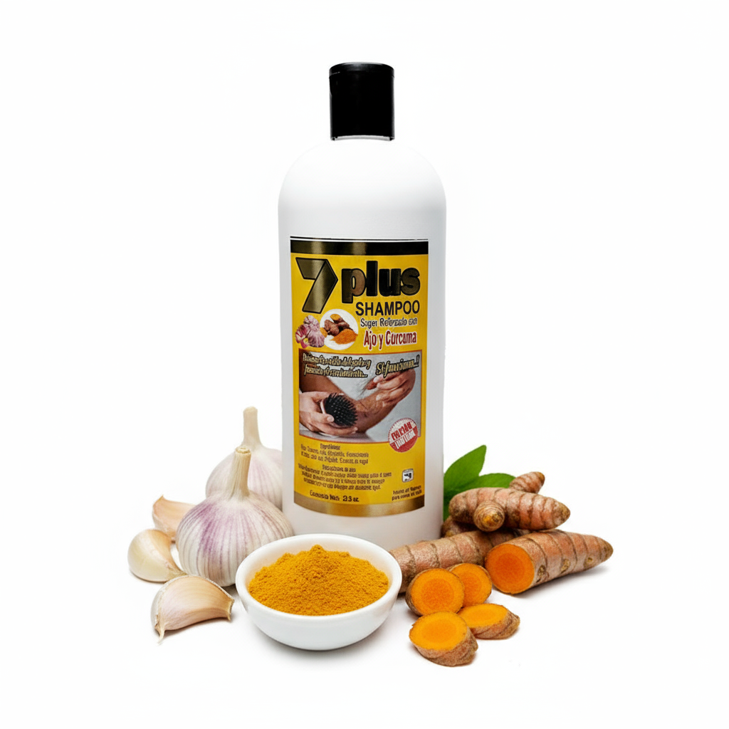 Shampoo - 7 Plus Super Reforzado Con Ajo Y Curcuma - TRUECOLOR WHOLESALE