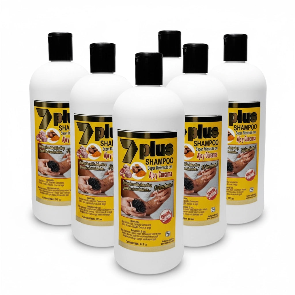 Shampoo - 7 Plus Super Reforzado Con Ajo Y Curcuma