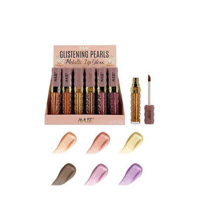 Amuse - Glistening Pearls Metallic Lip Gloss - TRUECOLOR WHOLESALE