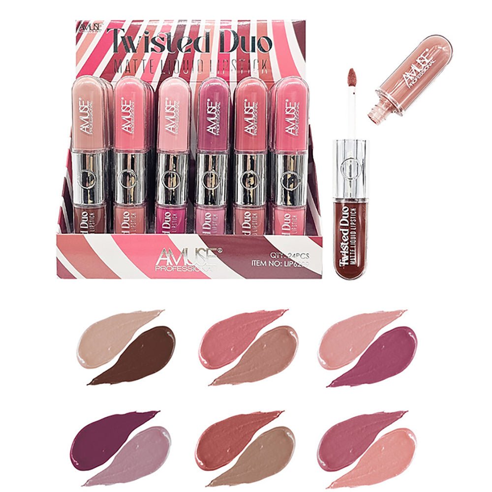 Amuse - Twisted Duo Matte Liquid Lipstick - TRUECOLOR WHOLESALE