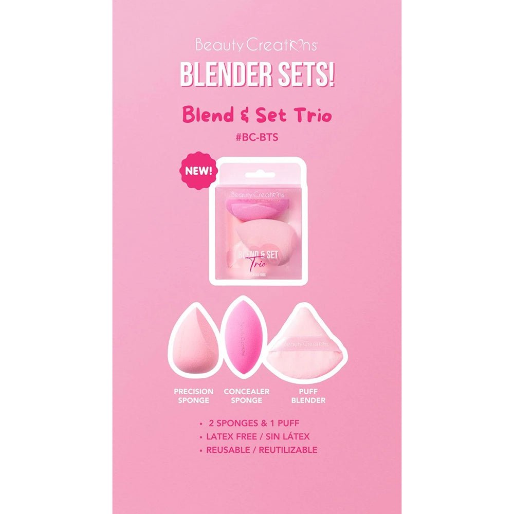 Beauty Creation - Blend & Set Trio Latex Free (W - E - 02) - TRUECOLOR WHOLESALE