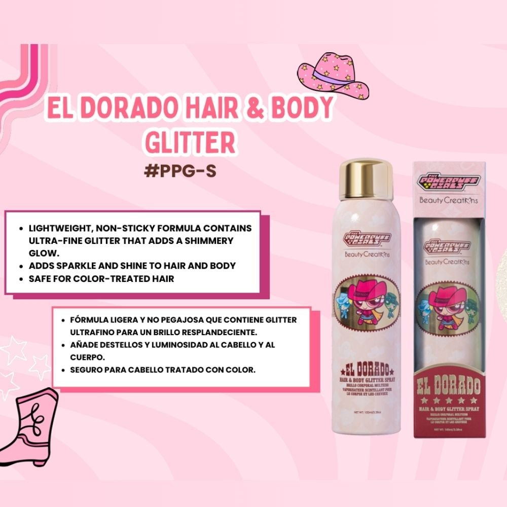 Beauty Creation - Powerpuff Girls Cowgirl Cuties 'Gold Dust' Hair & Body Glitter Spray - TRUECOLOR WHOLESALE