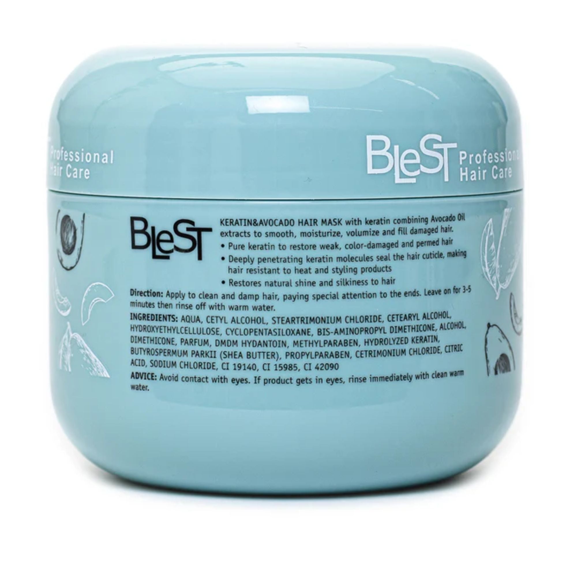 Blest Professional Hair Care - Keratin & Avocado Hair Mask - TRUECOLOR WHOLESALE