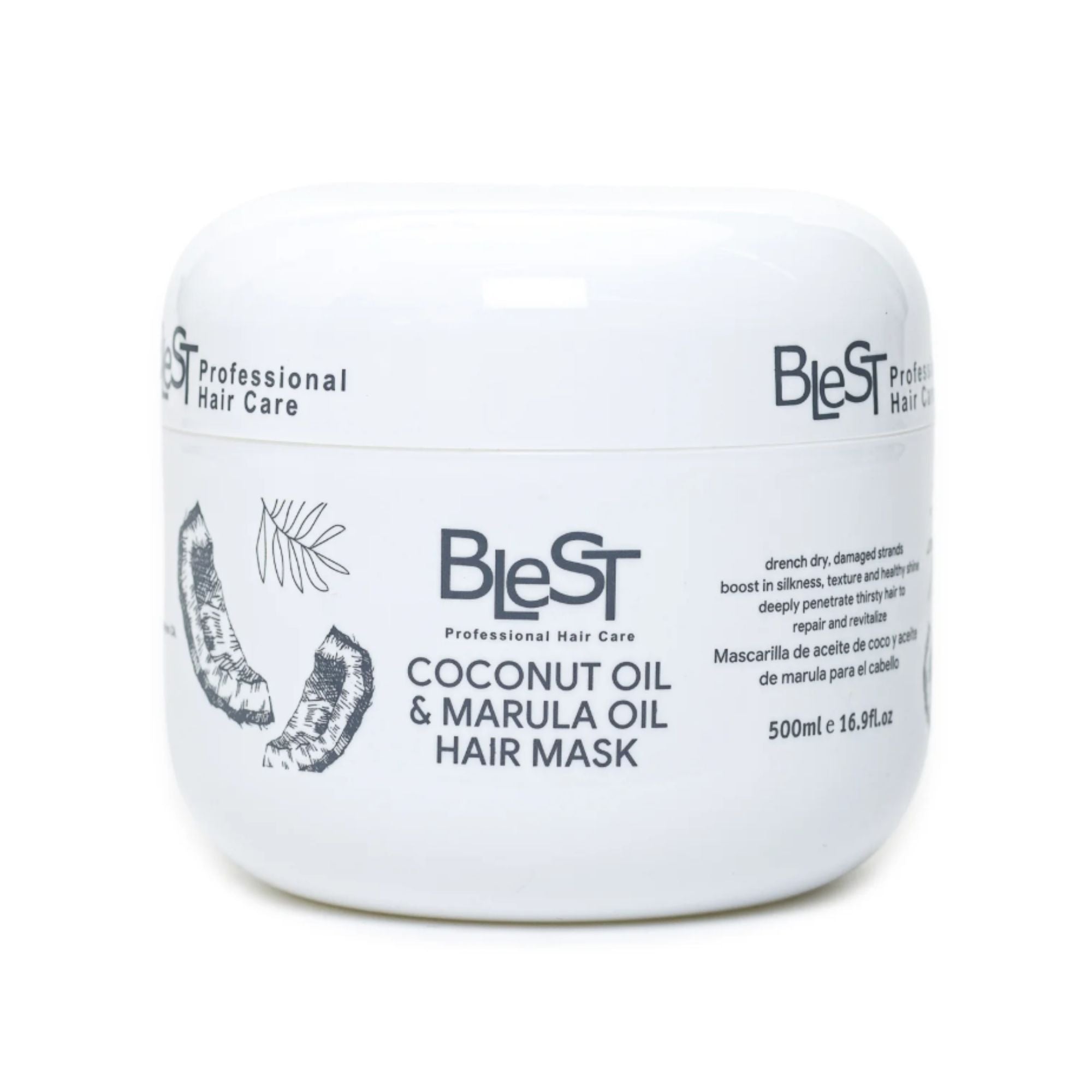 Blest Professional Hair Care - Coconut Oil & Marula Oil Hair Mask - TRUECOLOR WHOLESALE