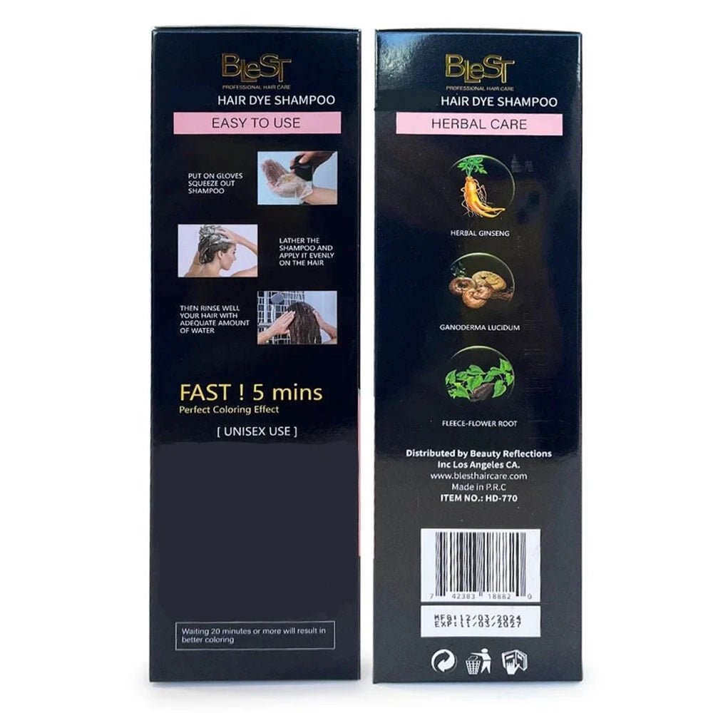 Blest Professional Hair Care - Black Hair Dye Shampoo - TRUECOLOR WHOLESALE