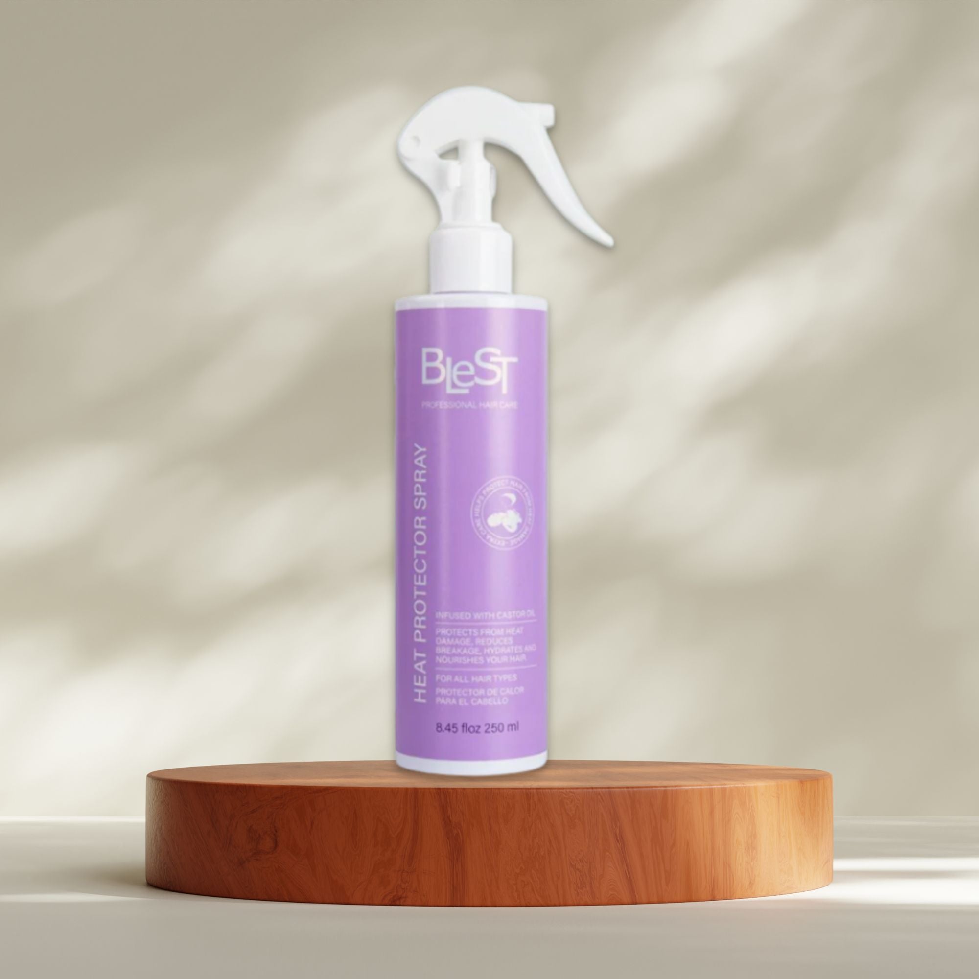 Blest Professional Hair Care - Heat Protector Spray Infused With Castor Oil - TRUECOLOR WHOLESALE