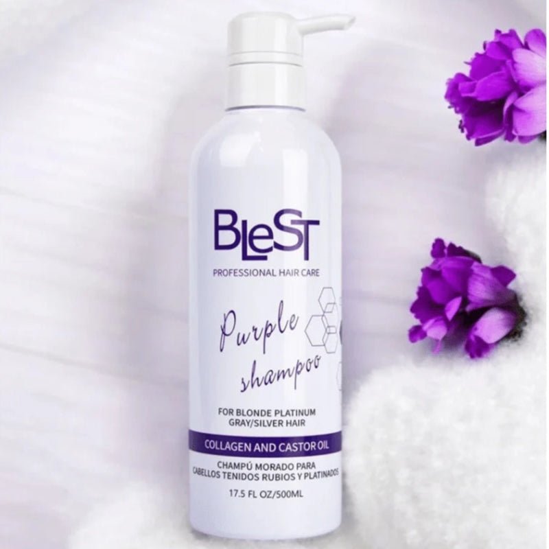 Blest Professional Hair Care - Purple Collagen And Castor Oil Shampoo - TRUECOLOR WHOLESALE