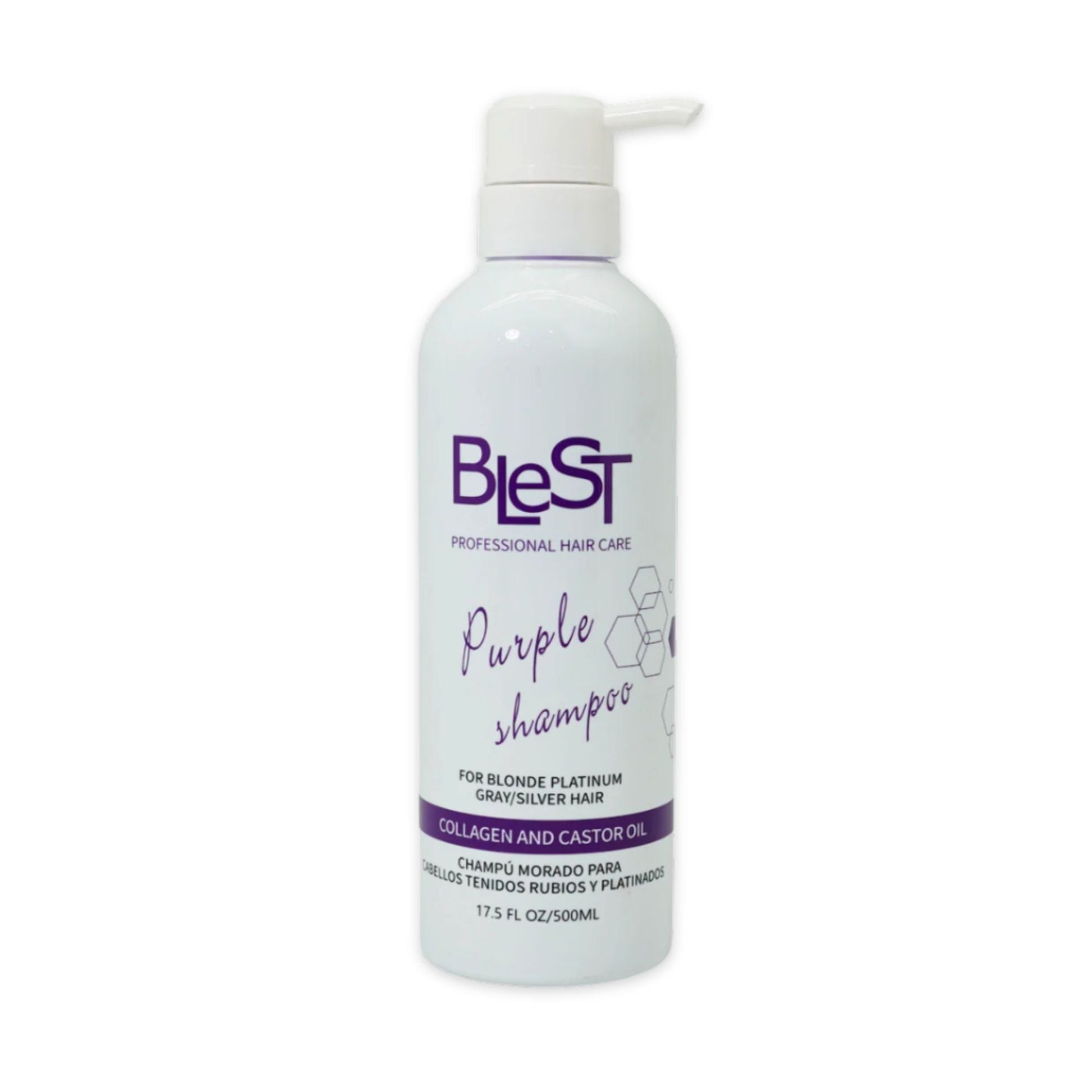 Blest Professional Hair Care - Purple Collagen And Castor Oil Shampoo - TRUECOLOR WHOLESALE
