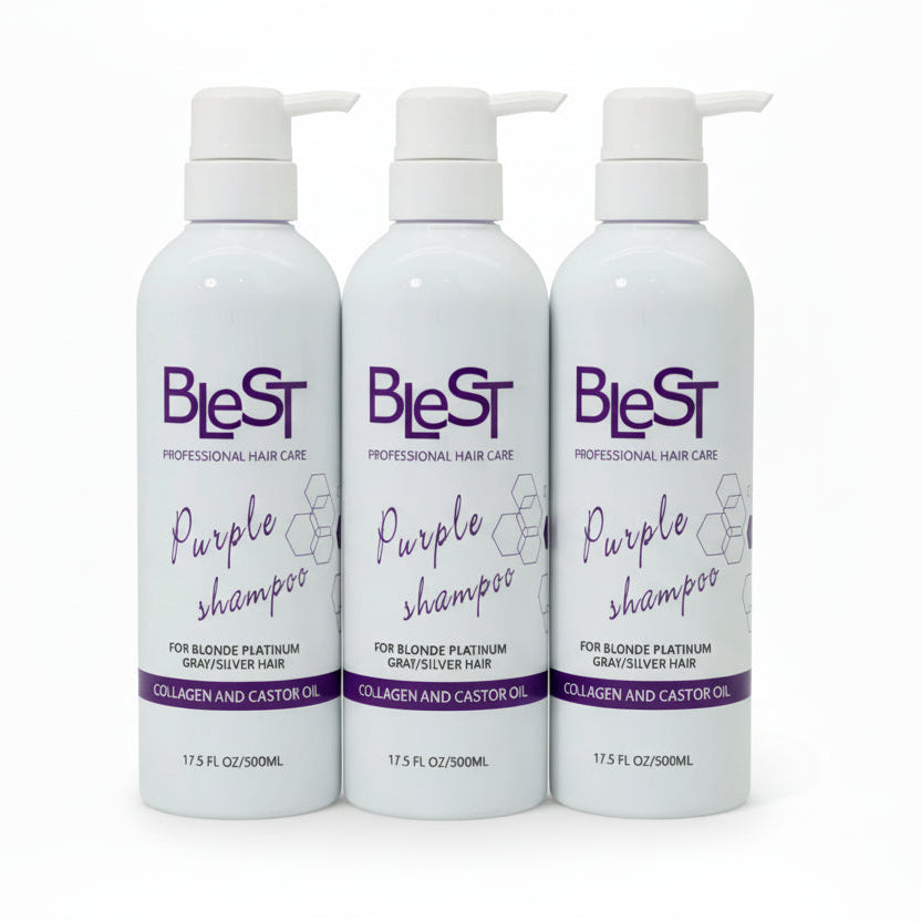 Blest Professional Hair Care - Purple Collagen And Castor Oil Shampoo - TRUECOLOR WHOLESALE