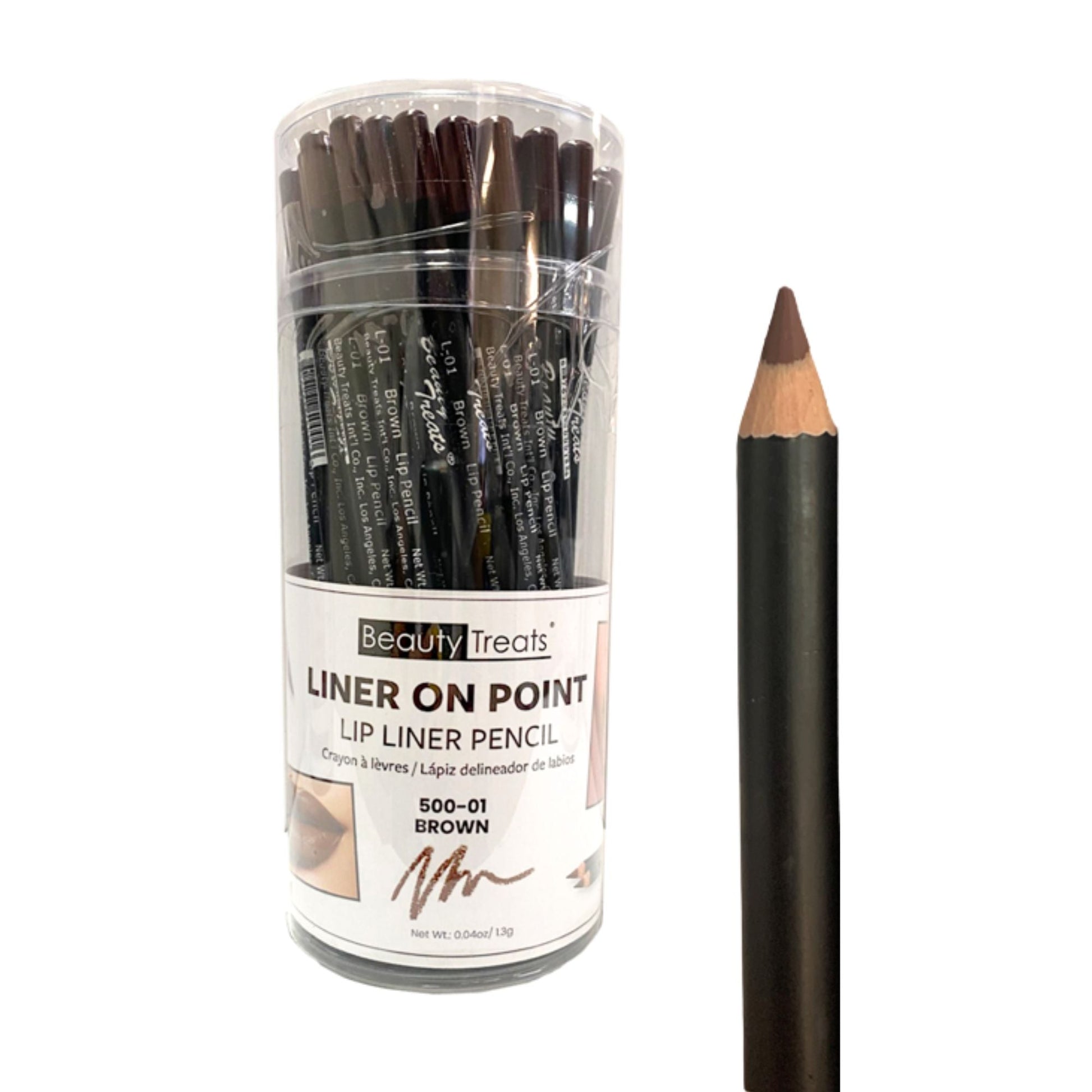 Beauty Treats - 7" Lip Liner Pencil - BROWN - TRUECOLOR WHOLESALE