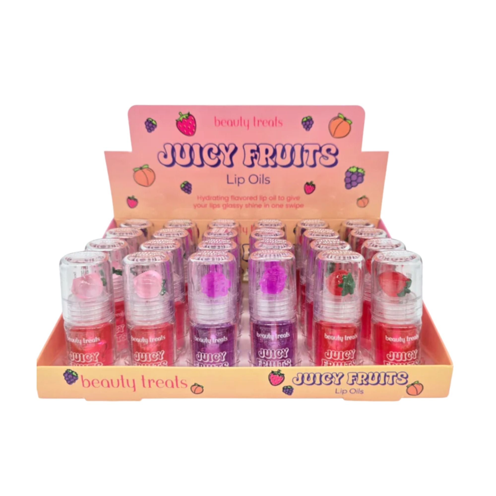 Beauty Treats - Juicy Fruits Lip Oils - TRUECOLOR WHOLESALE