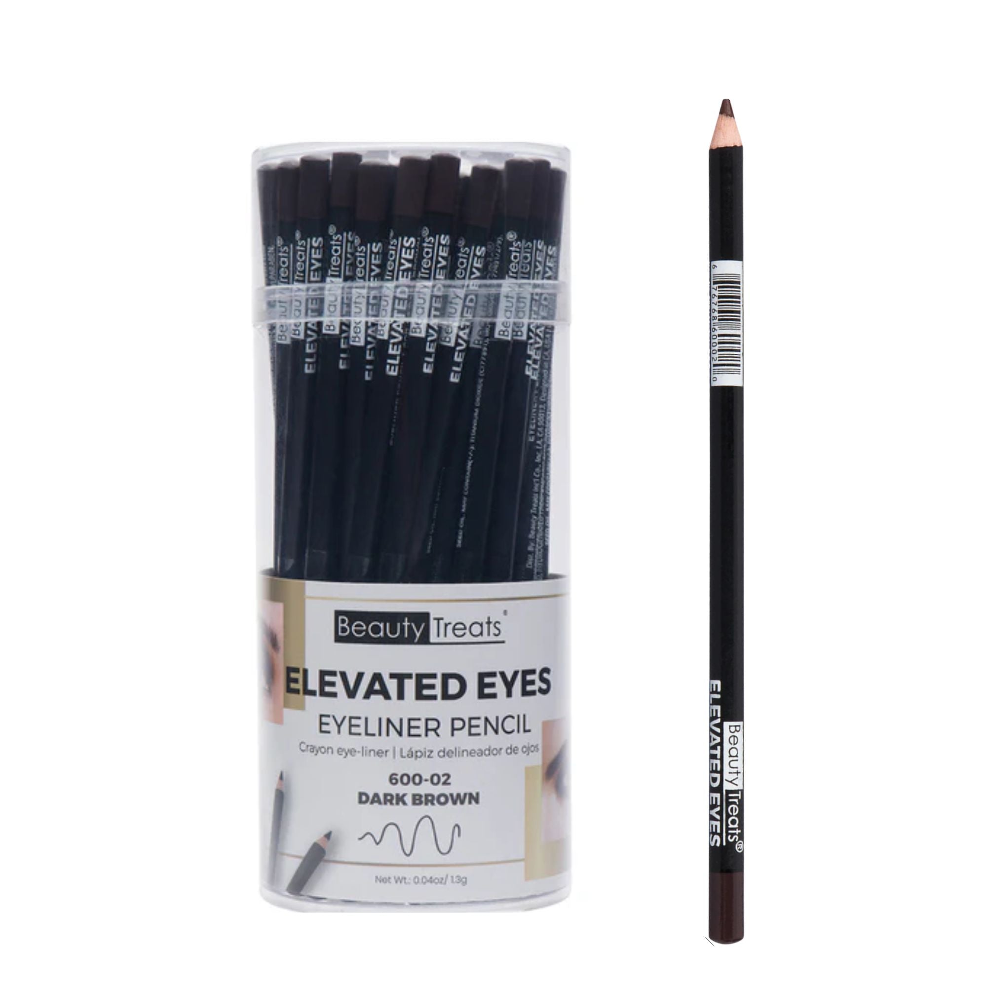 Beauty Treats - 7 " Eye Liner Pencil - DARK BROWN - TRUECOLOR WHOLESALE