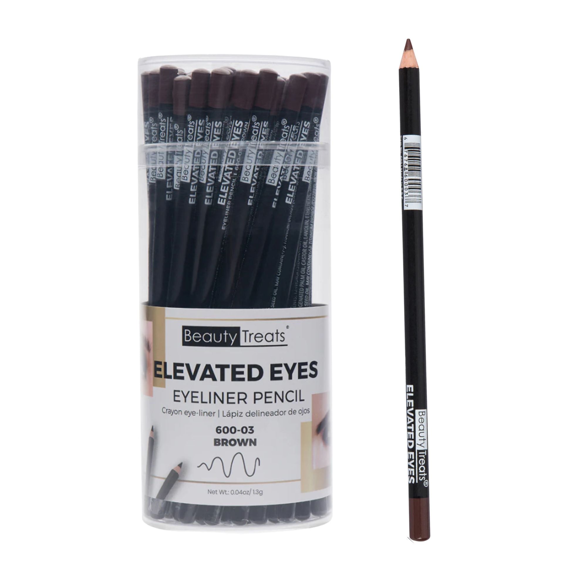 Beauty Treats - 7 " Eye Liner Pencil - BROWN - TRUECOLOR WHOLESALE