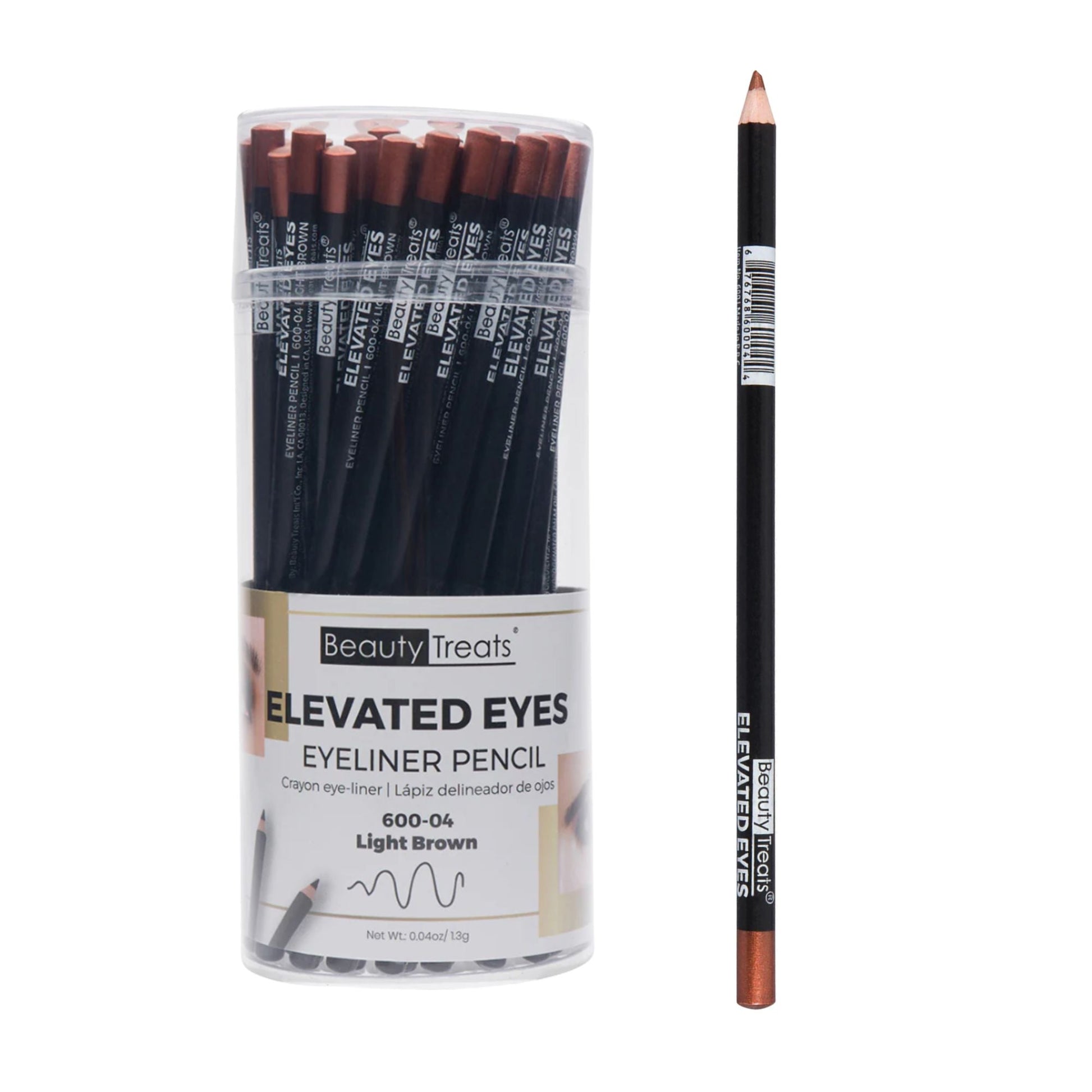 Beauty Treats - 7 " Eye Liner Pencil - LIGHT BROWN - TRUECOLOR WHOLESALE