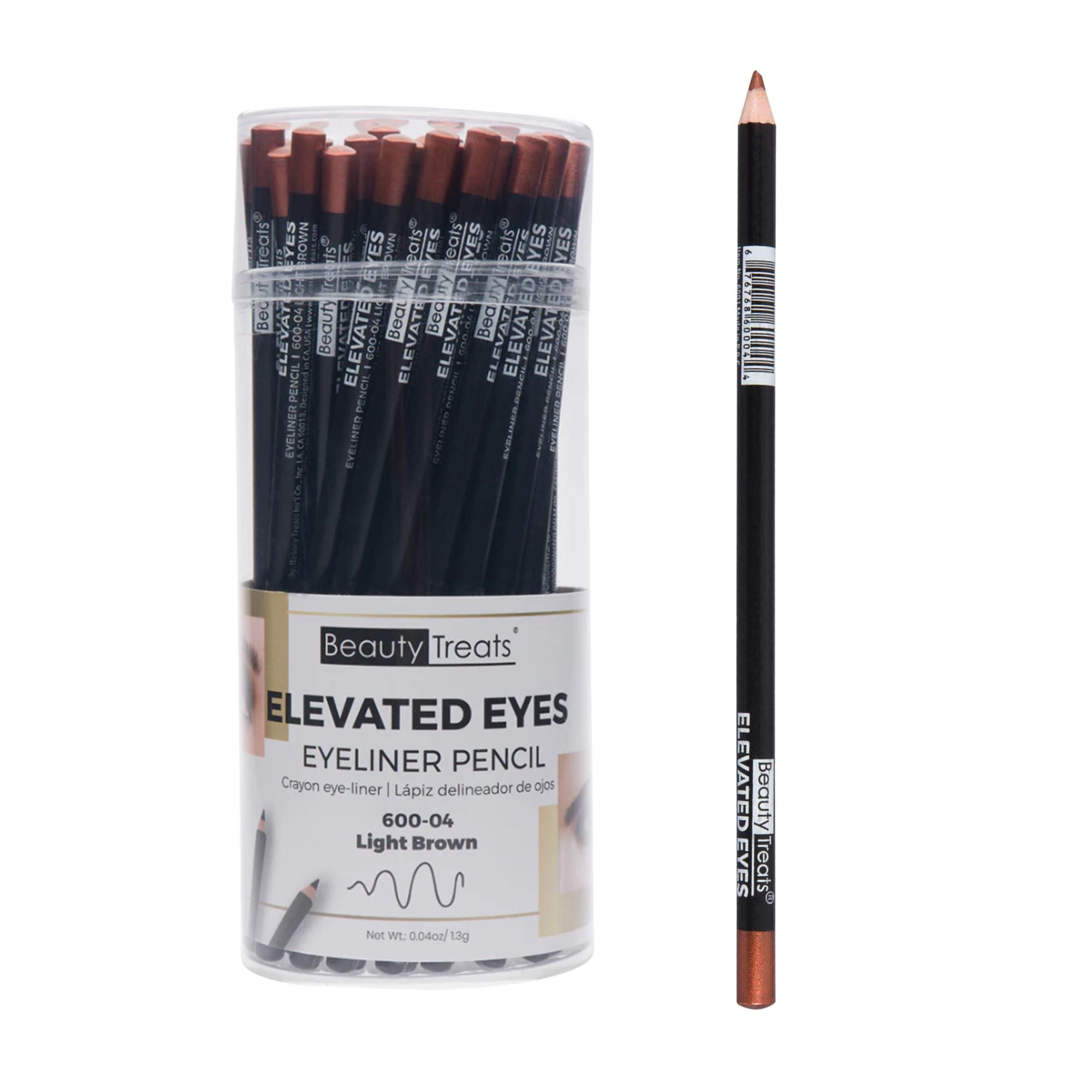 Beauty Treats - 7 " Eye Liner Pencil - LIGHT BROWN - TRUECOLOR WHOLESALE