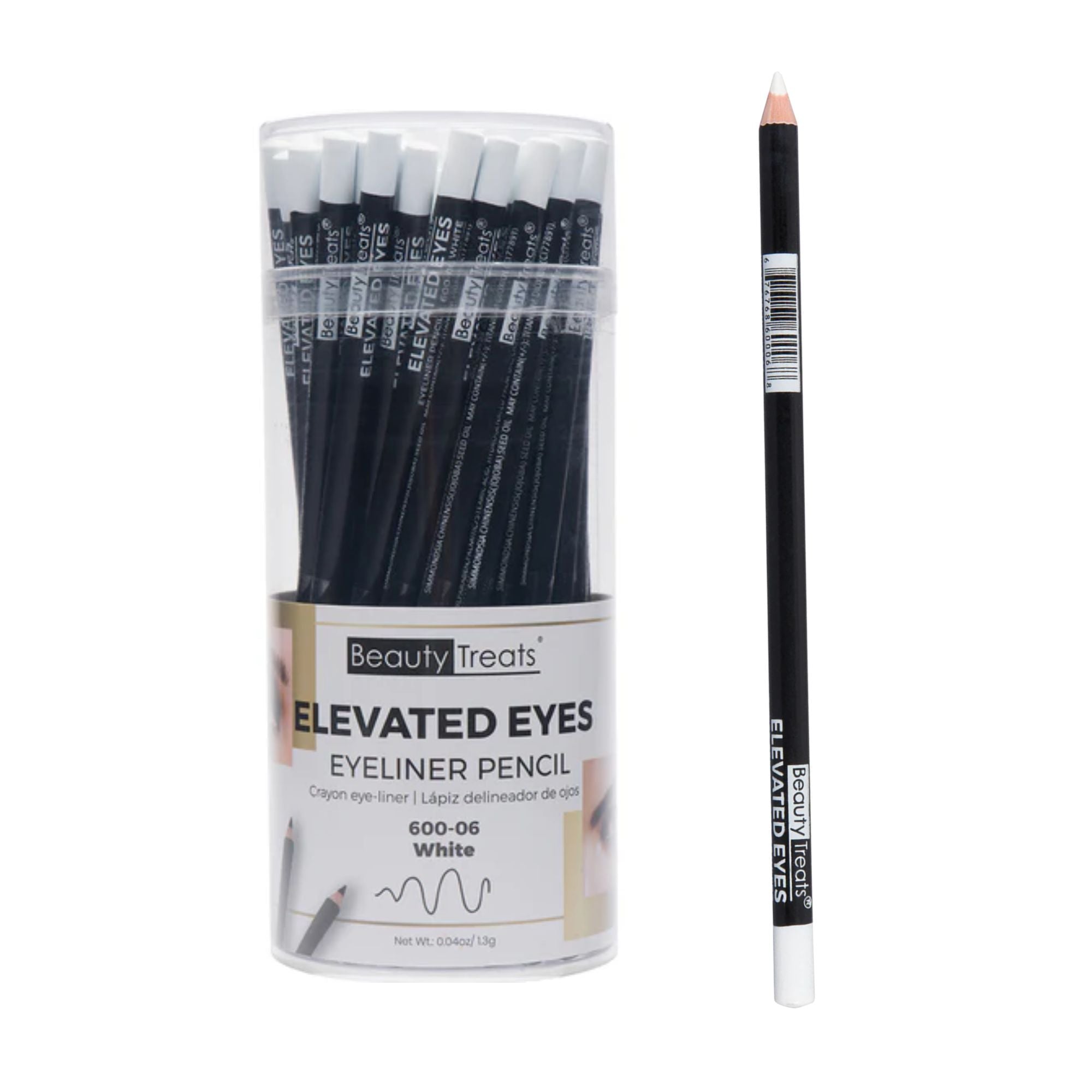 Beauty Treats - 7 " Eye Liner Pencil - WHITE - TRUECOLOR WHOLESALE