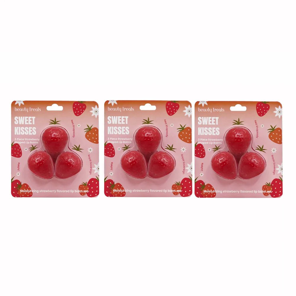 Beauty Treats - 3PC Bear Lip Balm - Blisterpack - TRUECOLOR WHOLESALE