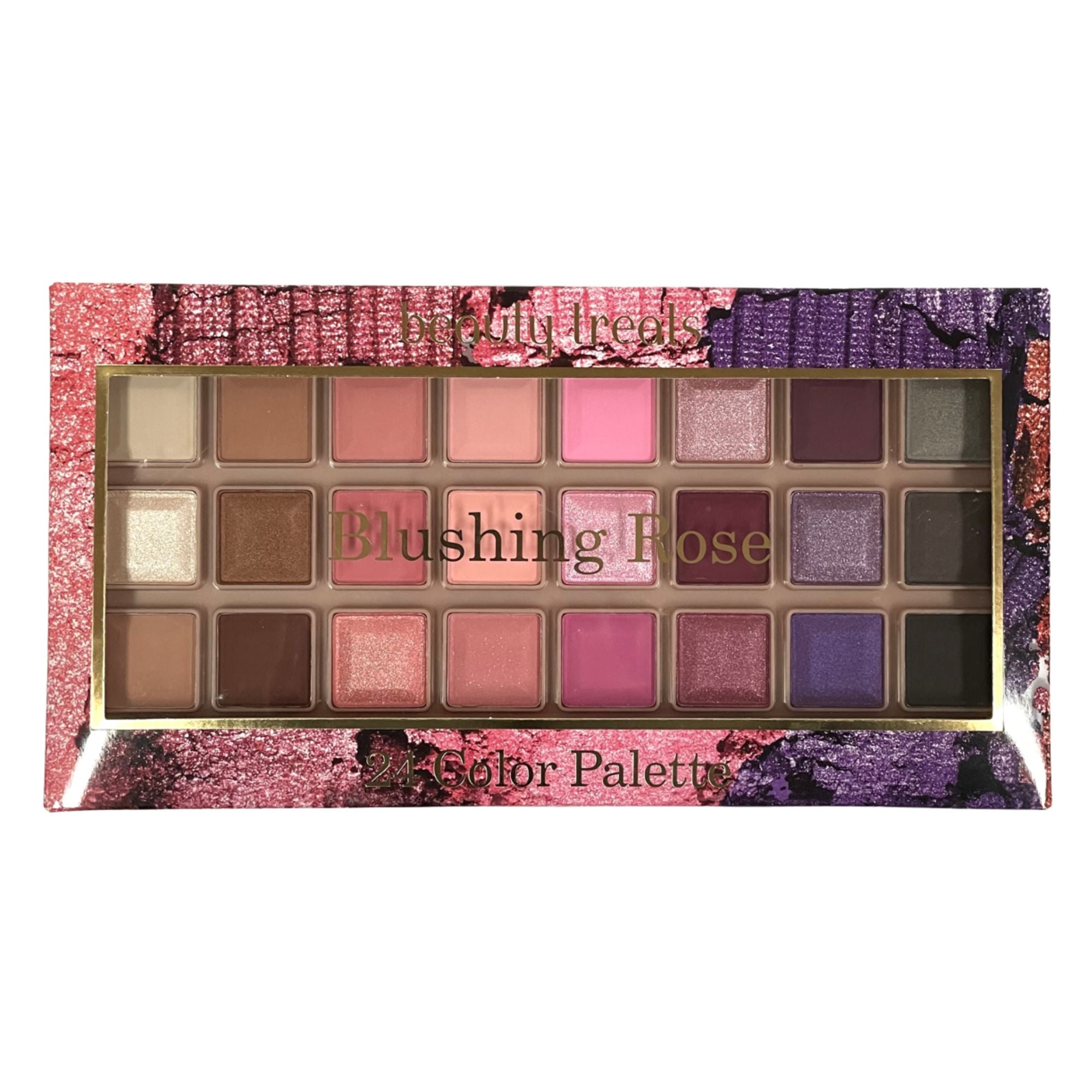 Beauty Treats - Blushing Rose 24 Color Eyeshadow Palette - TRUECOLOR WHOLESALE
