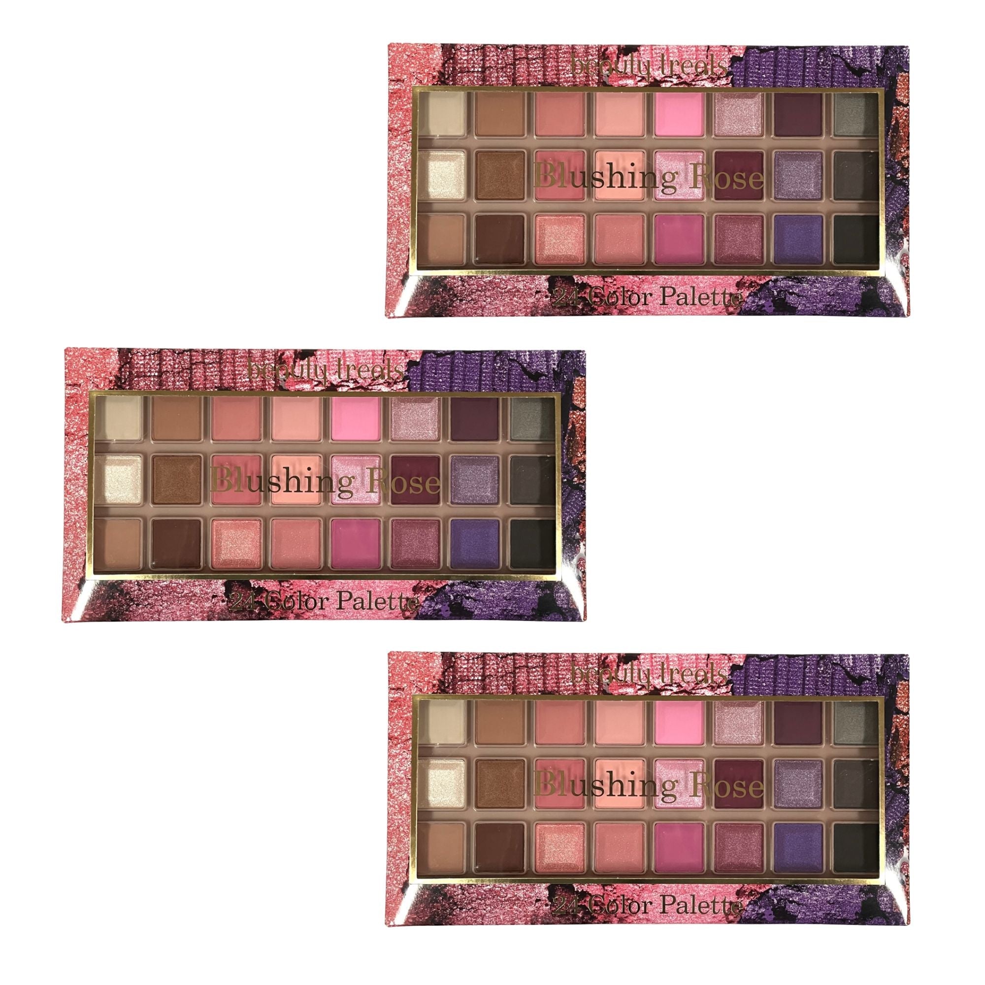 Beauty Treats - Blushing Rose 24 Color Eyeshadow Palette - TRUECOLOR WHOLESALE